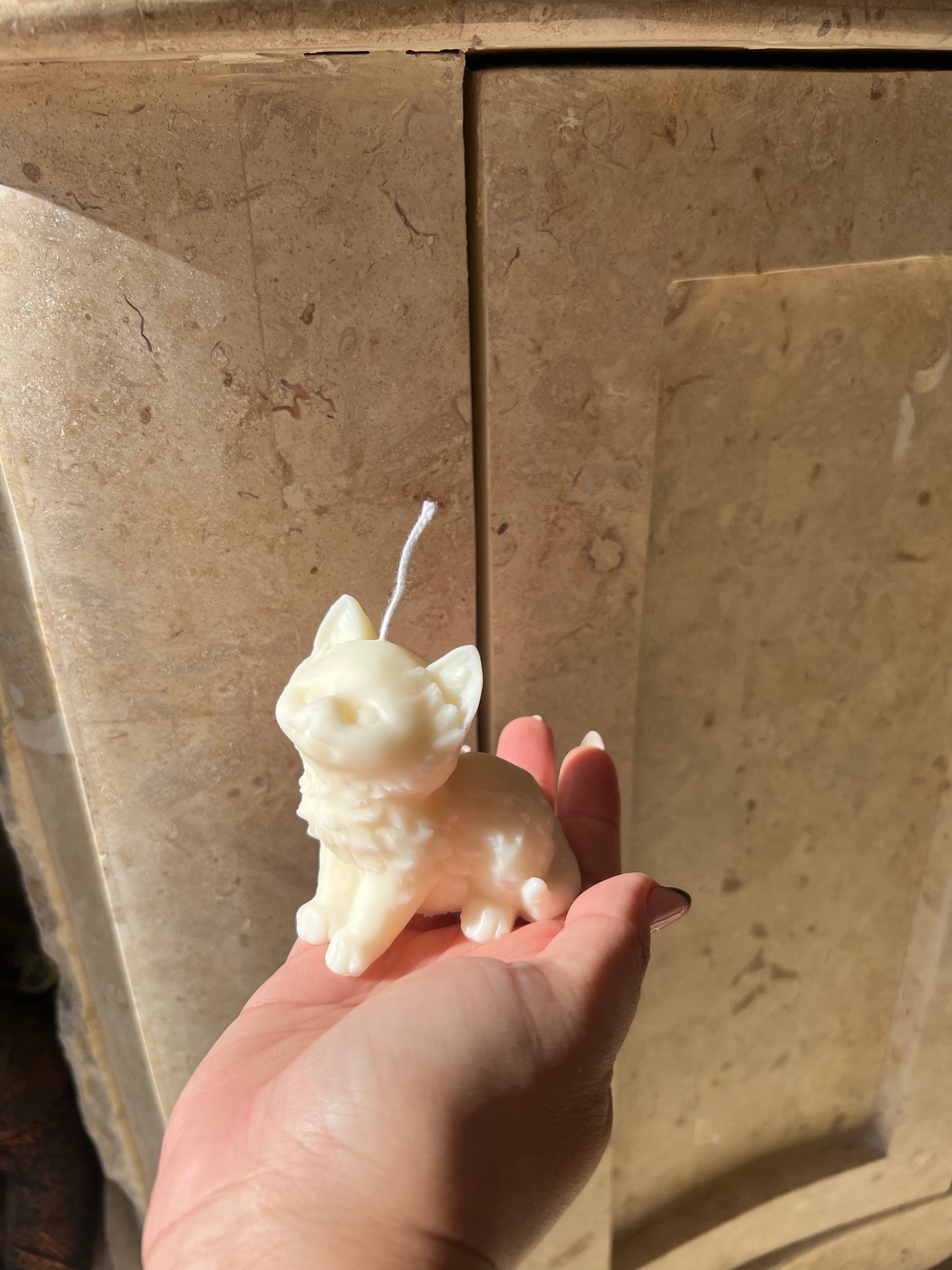soy wax cat pillar candle
