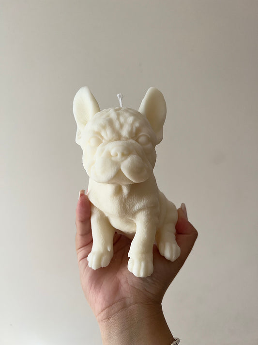 Vegan Soy wax French Bulldog puppy candle