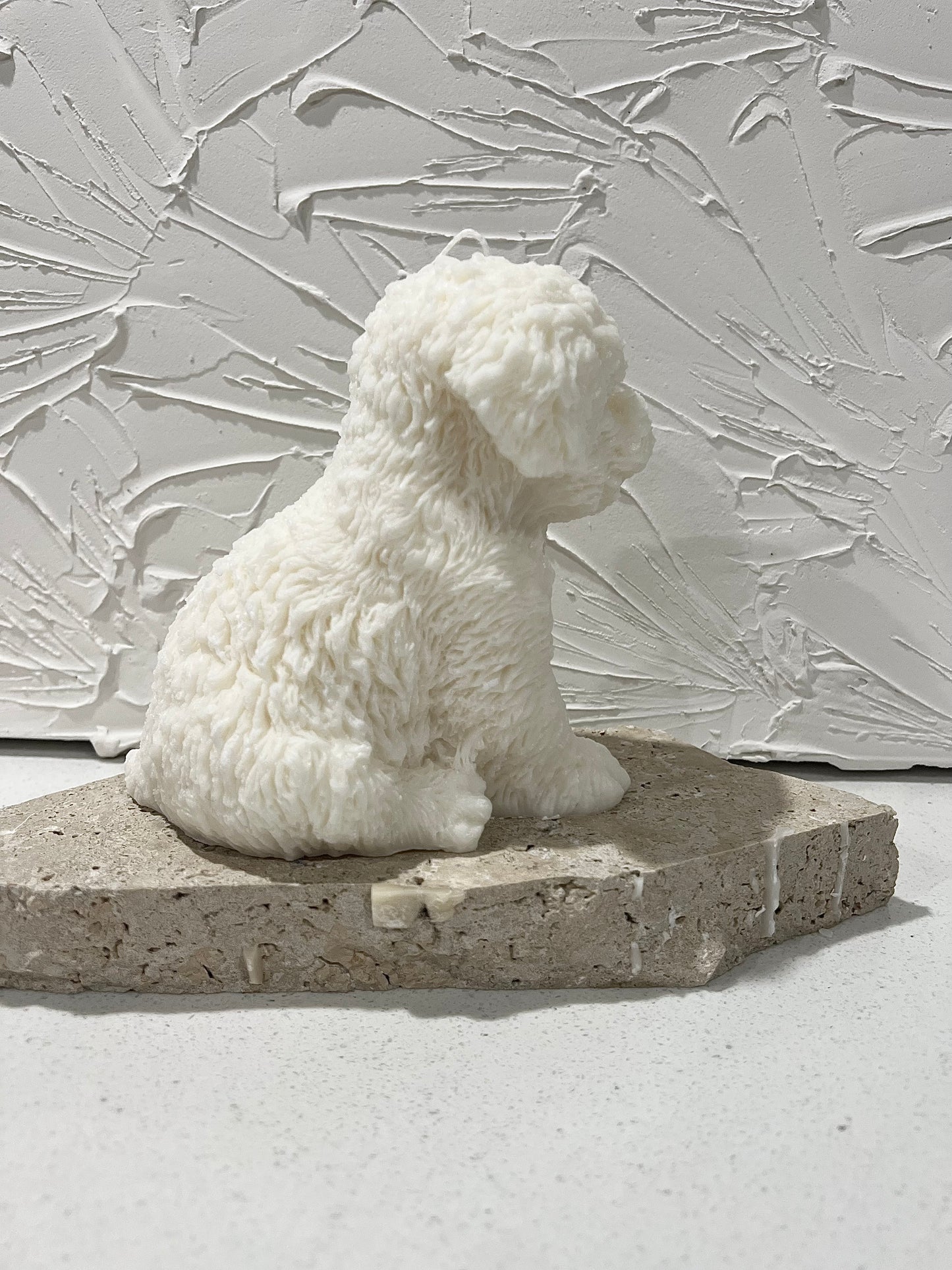 Classiicollection's handcrafted cavoodle candles, front picture