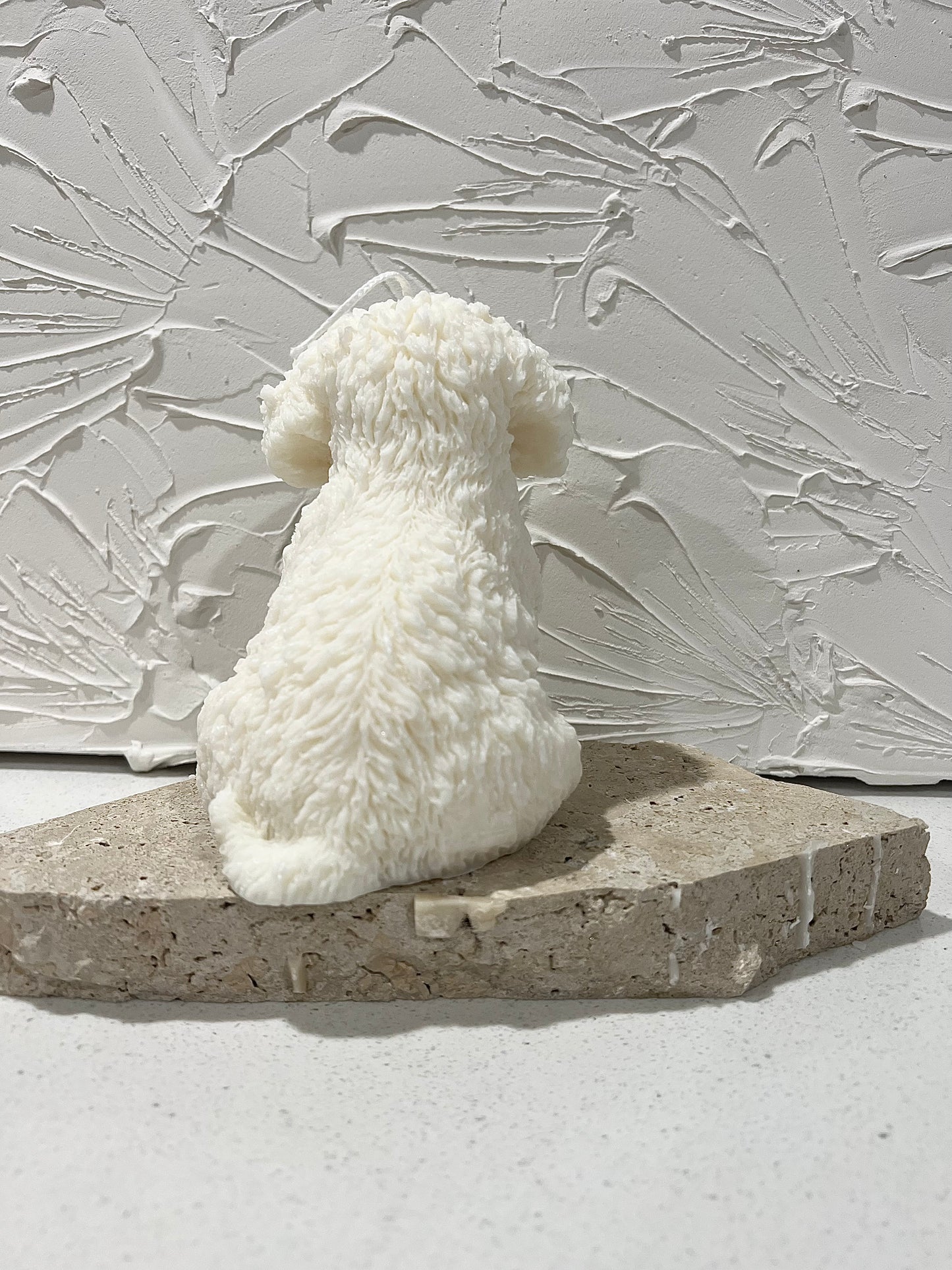 Classiicollection's handcrafted cavoodle candles, back picture