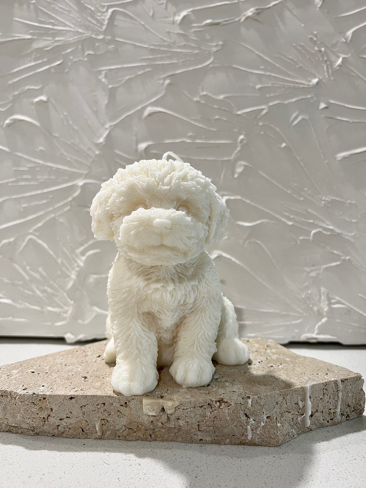 Classiicollection's handcrafted cavoodle candles, front picture