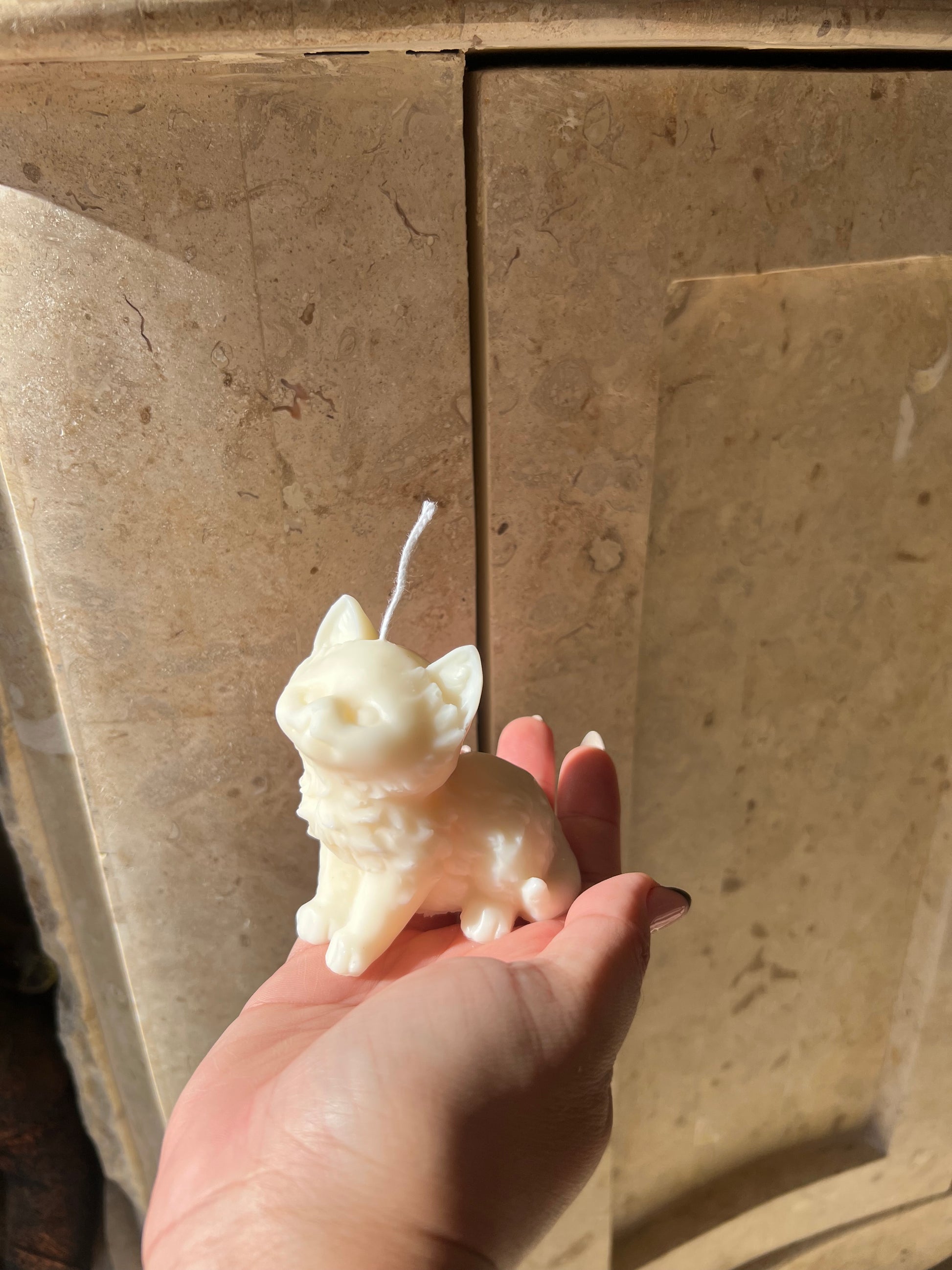 soy wax cat pillar candle 