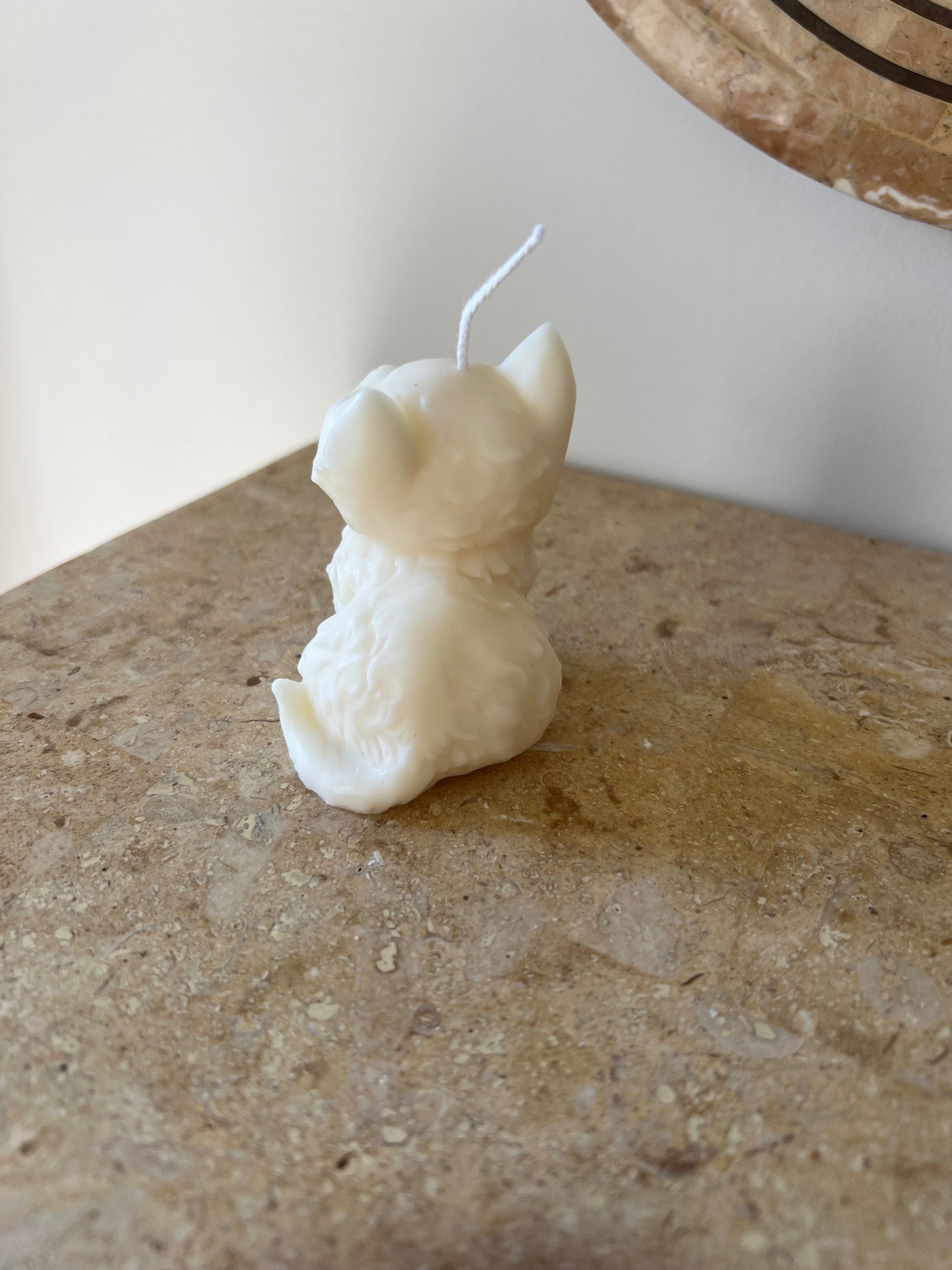 soy wax cat pillar candle 