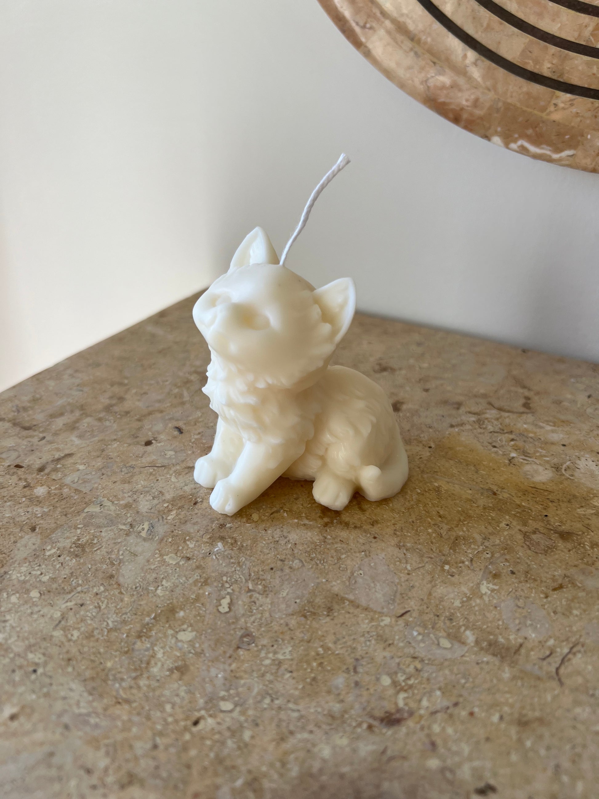 soy wax cat pillar candle 
