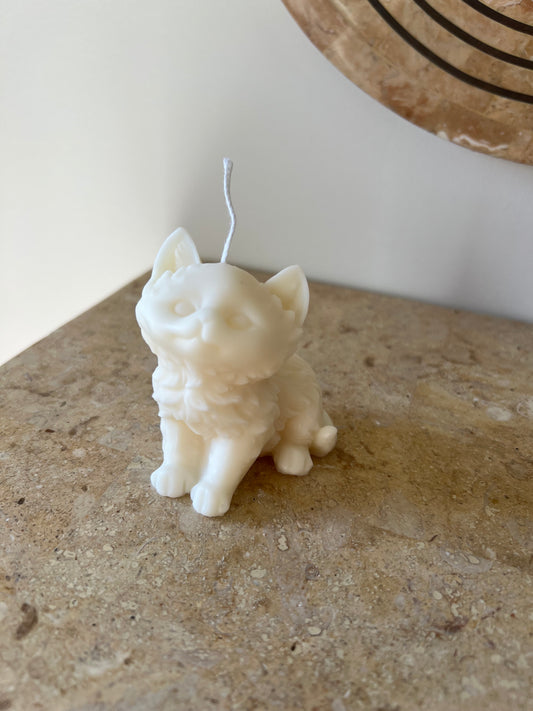 soy wax cat pillar candle 