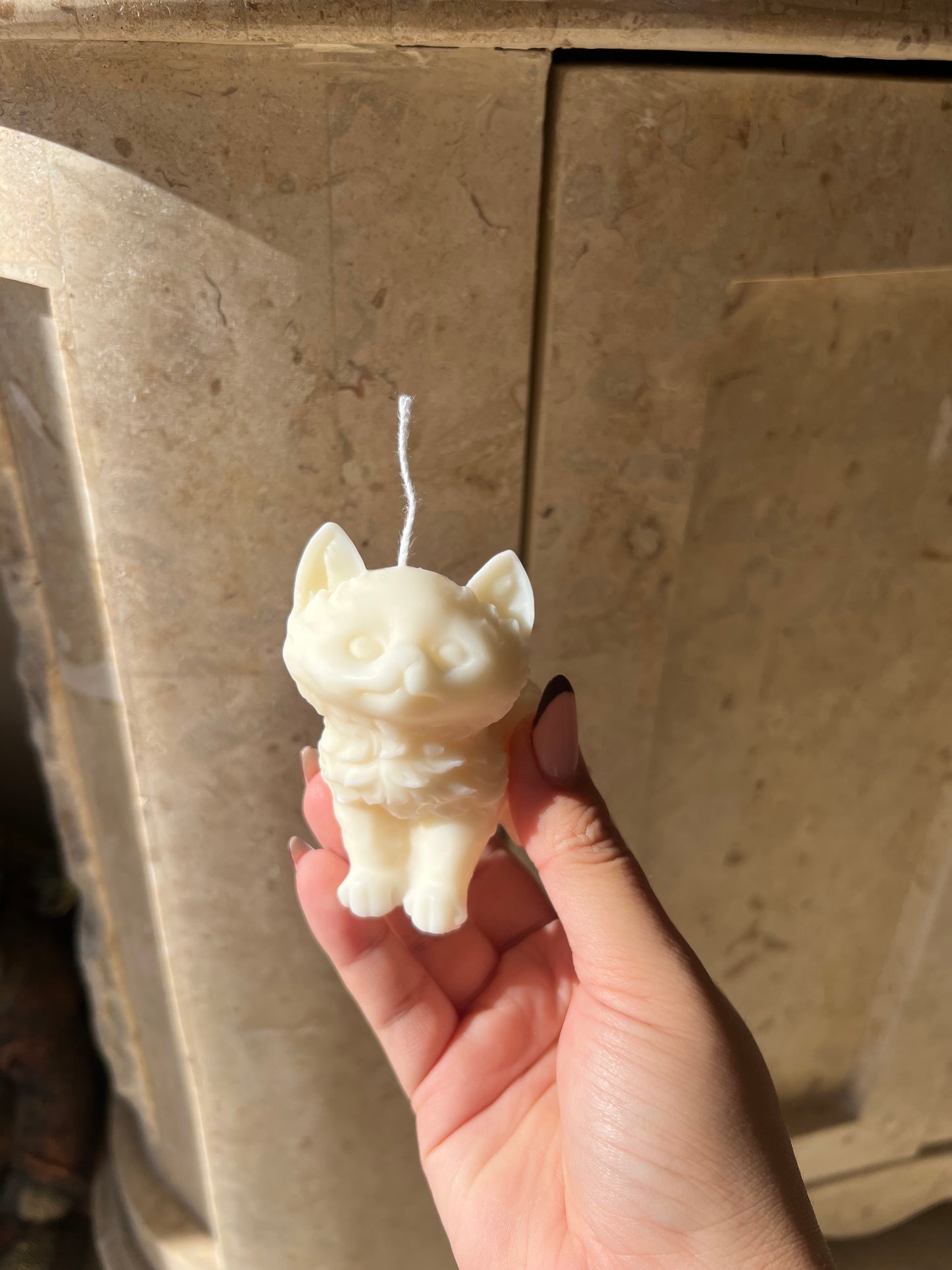 soy wax cat pillar candle 